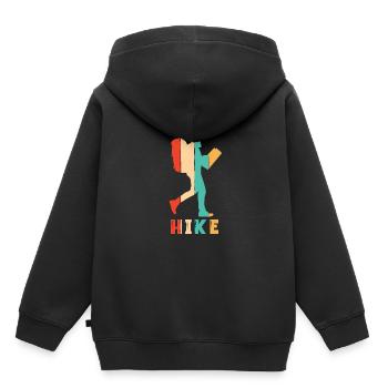 Trekking Randonnée Randonnée Randonnée Randonnée pédestre - Sweat Premium à capuche enfant bio - noir - Dos - AI Model Kid Male (0cm)