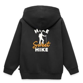 Randonnée Douce Randonnée Randonnée Randonnée Randonnée en montagne - Sweat Premium à capuche enfant bio - noir - Dos - AI Model Kid Male (0cm)