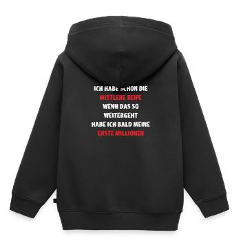 Mittlere Reife Abschluss Realschule - Kinder Premium Organic Hoodie - Schwarz - Hinten - AI Model Kid Male (0cm)