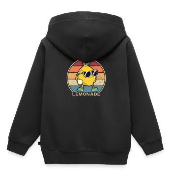 Rétro Limonade Limonade Vendeur Limonade - Sweat Premium à capuche enfant bio - noir - Dos - AI Model Kid Male (0cm)