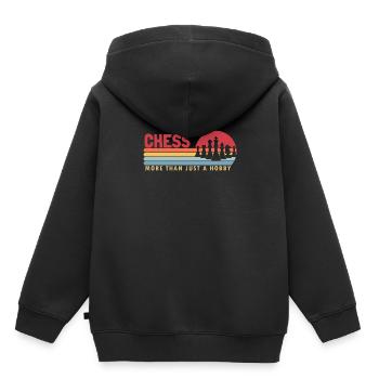 Les échecs plus qu’un grand maître de la reine des jeux de loisirs - Sweat Premium à capuche enfant bio - noir - Dos - AI Model Kid Male (0cm)