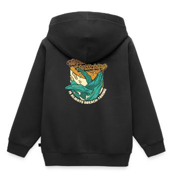 Whale Watching ist immer ein Durchbruchs-Whale - Kinder Premium Organic Hoodie - Schwarz - Hinten - AI Model Kid Male (0cm)