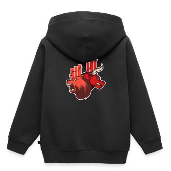 Traders, Bourse, Bourse, Bourse, Stock Débutants, Actions - Sweat Premium à capuche enfant bio - noir - Dos - AI Model Kid Male (0cm)