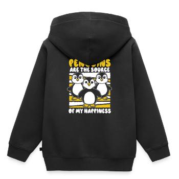 Penguins Are The Source Of My Happiness Seabird - Kids Premium Organic Hoodie - black - Back - AI Model Kid Male (0cm)