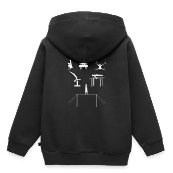 Kunstturnen Bodenturnen Gymnastik - Kinder Premium Organic Hoodie - Schwarz - Hinten - AI Model Kid Male (0cm)