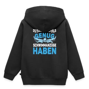 Wassersportler Rettungsschwimmer Schwimmunterricht - Kinder Premium Organic Hoodie - Schwarz - Hinten - AI Model Kid Male (0cm)