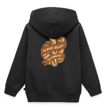 Immer bereit, Brotbackautomaten-Brotteig zu kneten - Kinder Premium Organic Hoodie - Schwarz - Hinten - AI Model Kid Male (0cm)