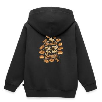 Mes pains ne sont pas pour les gens Fabricant de pain - Sweat Premium à capuche enfant bio - noir - Dos - AI Model Kid Male (0cm)