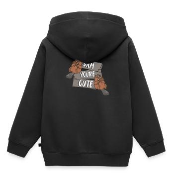 Dam You're Cute Castor Canadensis Nordamerika - Kinder Premium Organic Hoodie - Schwarz - Hinten - AI Model Kid Male (0cm)