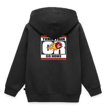 Wirf Schaum Oder Geh Nach Hause Prisonball Team Spiel Spieler - Kinder Premium Organic Hoodie - Schwarz - Hinten - AI Model Kid Male (0cm)