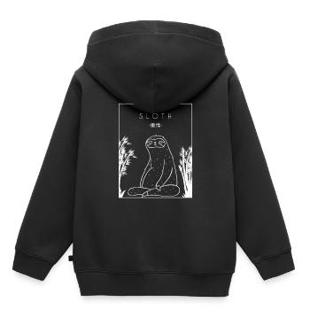 Sloth Chinese Hanzi Brown-Throated Pilosa - Kids Premium Organic Hoodie - black - Back - AI Model Kid Male (0cm)