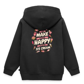 Kann nicht jeden glücklich machen Hersteller Gelato Lover Eis - Kinder Premium Organic Hoodie - Schwarz - Hinten - AI Model Kid Male (0cm)