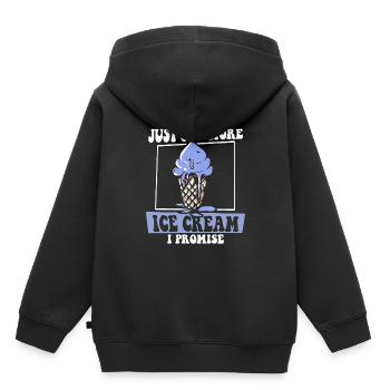 Nur noch ein Eis, versprochen Gelato Maker - Kinder Premium Organic Hoodie - Schwarz - Hinten - AI Model Kid Male (0cm)