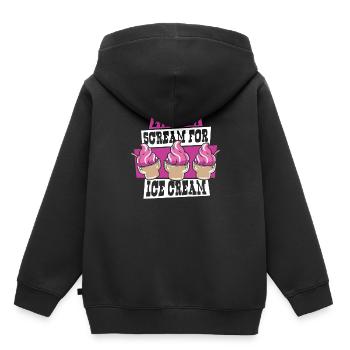 Alle schreien nach Eismaschine Gelato Liebhaber - Kinder Premium Organic Hoodie - Schwarz - Hinten - AI Model Kid Male (0cm)