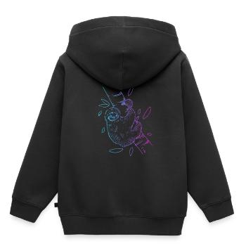 Brown-Throated Pilosa Folivora Lover Sloth - Kids Premium Organic Hoodie - black - Back - AI Model Kid Male (0cm)