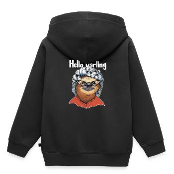 Hello Darling Folivora Brown-Throated Pilosa - Kids Premium Organic Hoodie - black - Back - AI Model Kid Male (0cm)