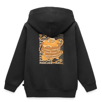 Recettes de crêpière Flapjack Griddlecake - Sweat Premium à capuche enfant bio - noir - Dos - AI Model Kid Male (0cm)