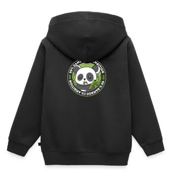 99% Bamboo 1% Ambition Panda Bear Friend Lover - Kids Premium Organic Hoodie - black - Back - AI Model Kid Male (0cm)