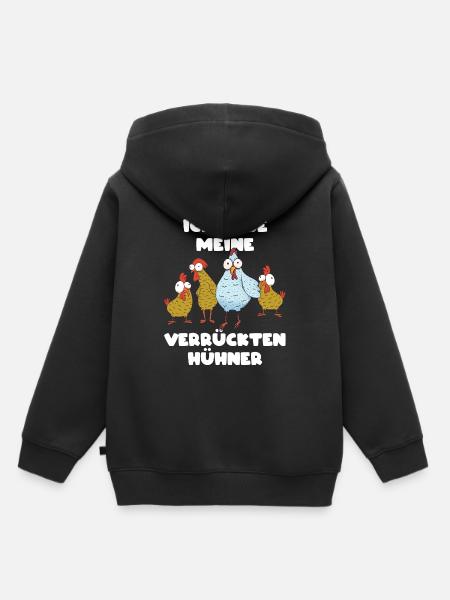 Hühner Huhn Hühnerstall Landwirt - Kinder Premium Organic Hoodie - Schwarz