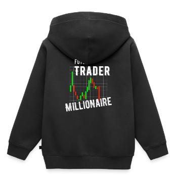 Trading Börse Trader Aktien Geld Geschenk - Kinder Premium Organic Hoodie - Schwarz - Hinten - AI Model Kid Male (0cm)