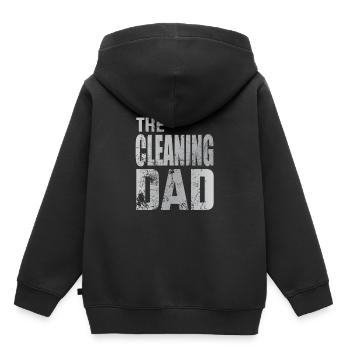 Cleaning Dad Clean Housewife Cleaner Gift - Kids Premium Organic Hoodie - black - Back - AI Model Kid Male (0cm)