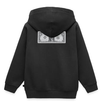 Dollars | idée cadeau - Sweat Premium à capuche enfant bio - noir - Dos - AI Model Kid Male (0cm)