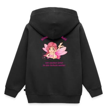 Kindergarten Adé, ich zauber in der Schule weiter - Kinder Premium Organic Hoodie - Schwarz - Hinten - AI Model Kid Male (0cm)