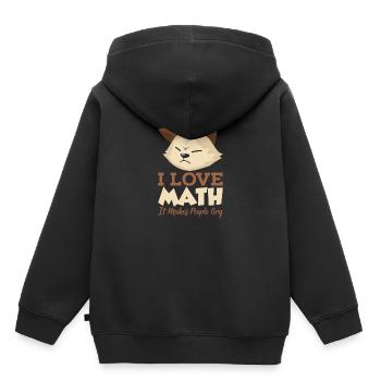 I love Math - it makes people cry - Kinder Premium Organic Hoodie - Schwarz - Hinten - AI Model Kid Male (0cm)