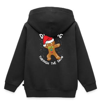 Tamponner le pain d’épices - Sweat Premium à capuche enfant bio - noir - Dos - AI Model Kid Male (0cm)