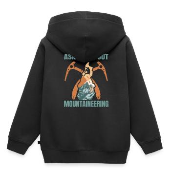 Alpinisme Randonnée Alpiniste Alpiniste - Sweat Premium à capuche enfant bio - noir - Dos - AI Model Kid Male (0cm)
