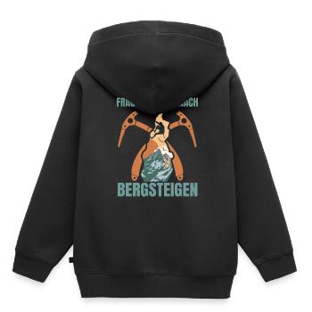 Alpinisme Randonnée Alpiniste Alpiniste - Sweat Premium à capuche enfant bio - noir - Dos - AI Model Kid Male (0cm)