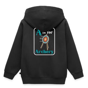 Bogenschütze Bogensport Pfeil Bogen Bogenschießen - Kinder Premium Organic Hoodie - Schwarz - Hinten - AI Model Kid Male (0cm)