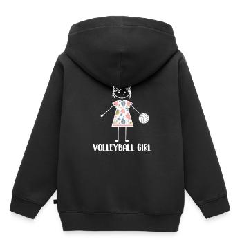Volleyball Beach Volleyball - Kids Premium Organic Hoodie - black - Back - AI Model Kid Male (0cm)