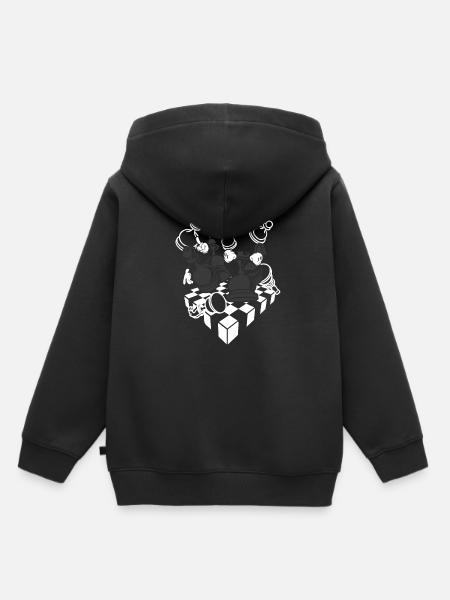 Schach Schachfigur - Kinder Premium Organic Hoodie - Schwarz