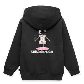 Kitesurfing Kiteboarding Kite Kite Kiten - Kids Premium Organic Hoodie - black - Back - AI Model Kid Male (0cm)