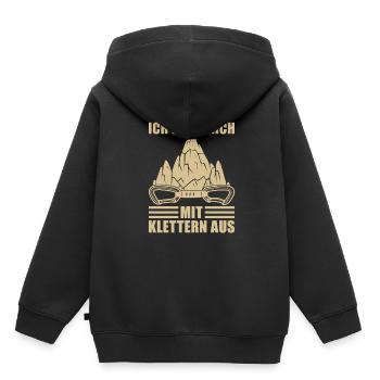 Klettern Bergsport Kletterer - Kinder Premium Organic Hoodie - Schwarz - Hinten - AI Model Kid Male (0cm)