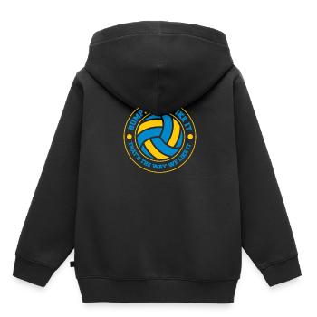 Volleyball Beach Volleyball - Kids Premium Organic Hoodie - black - Back - AI Model Kid Male (0cm)