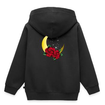 Rose Roses Rose Garden Jardinier - Sweat Premium à capuche enfant bio - noir - Dos - AI Model Kid Male (0cm)