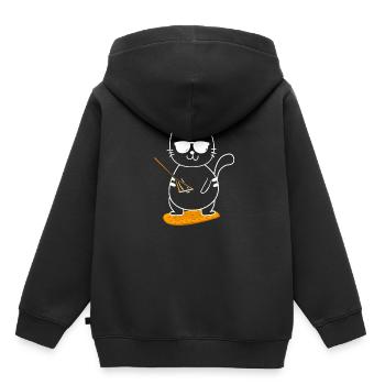Wakeboarden Wakeboarding Wakeboard - Kinder Premium Organic Hoodie - Schwarz - Hinten - AI Model Kid Male (0cm)