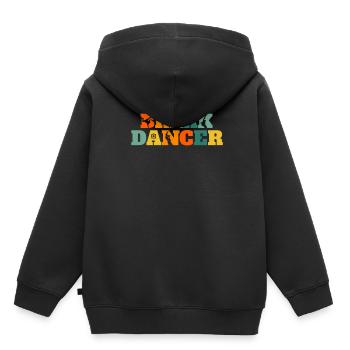Breakdance Rétro Breakdancer Vintage Breakdance - Sweat Premium à capuche enfant bio - noir - Dos - AI Model Kid Male (0cm)