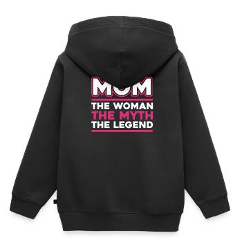 Mama Mutter Mami Muttertag - Kinder Premium Organic Hoodie - Schwarz - Hinten - AI Model Kid Male (0cm)