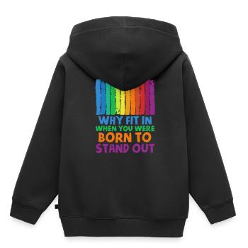 Autismus Autist - Kinder Premium Organic Hoodie - Schwarz - Hinten - AI Model Kid Male (0cm)