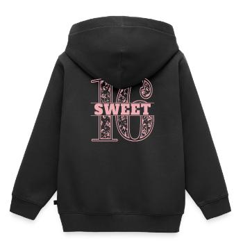 Sweet 16 - Kinder Premium Organic Hoodie - Schwarz - Hinten - AI Model Kid Male (0cm)