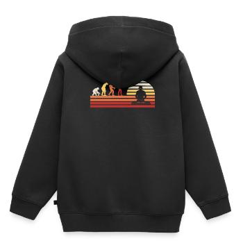 DJ Disc Jockey - Sweat Premium à capuche enfant bio - noir - Dos - AI Model Kid Male (0cm)