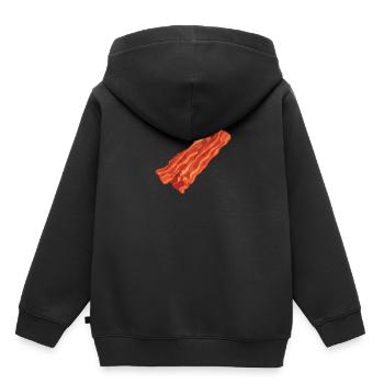 Bacon Bacon Petit déjeuner - Sweat Premium à capuche enfant bio - noir - Dos - AI Model Kid Male (0cm)