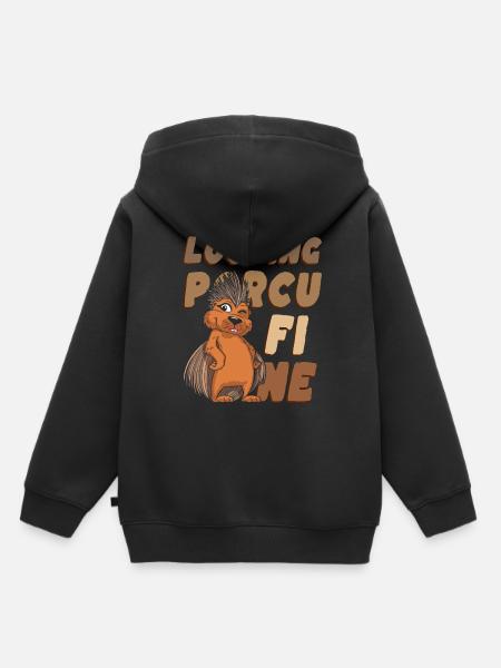 Stachelschwein - Kinder Premium Organic Hoodie - Schwarz