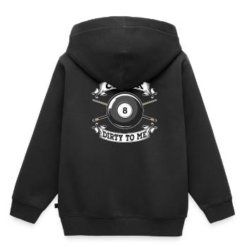 Billard 8 boules - Sweat Premium à capuche enfant bio - noir - Dos - AI Model Kid Male (0cm)