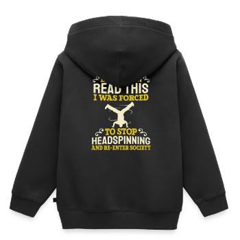 Breakdance Breakdancer Breakdancing - Sweat Premium à capuche enfant bio - noir - Dos - AI Model Kid Male (0cm)
