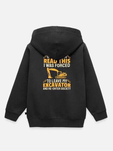 Bagger Baggerfahrer Baggerführer - Kinder Premium Organic Hoodie - Schwarz