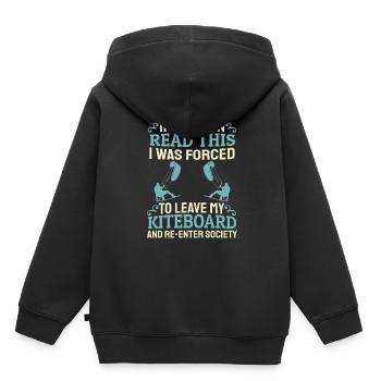 Kitesurfing Kiteboarding Kite Kite Kiten - Kids Premium Organic Hoodie - black - Back - AI Model Kid Male (0cm)